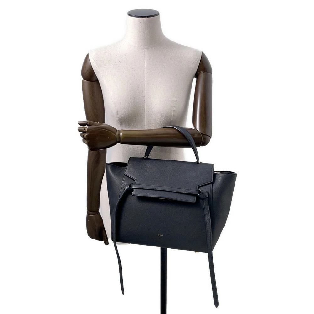 Celine Handbag Belt Bag Body Crossbody Bag Leather Shoulder Black - Picture 4 of 12